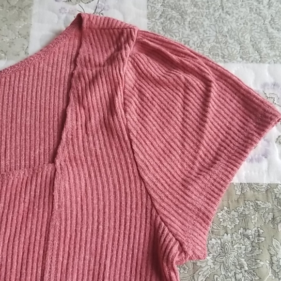 Arizona Yuma Rose Square Neck Ribbed Bodysuit - Picture 9 of 16